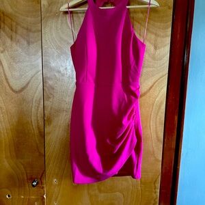 Pink open back dress